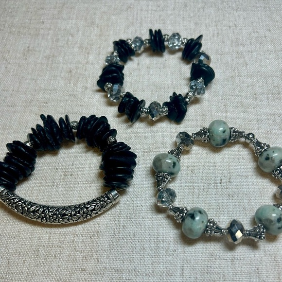 Handmade Jewelry - Handmade Boho Bracelet Bundle Set of 3 Size Medium